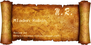 Mladen Robin névjegykártya